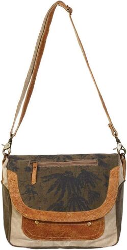 حقيبة Myra Bag Chocolate Caramel Small & Crossbody مصنوعة من القماش المعاد تدويره، مصنوعة من الجلد والسجاد S-2170 in Saudi Arabia