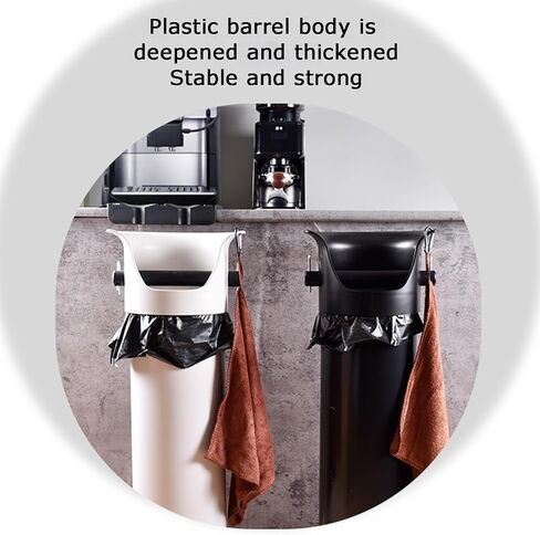 Coffee Knock Box,17L Commercial Floor Standing Grounds Bucket, with 25 Garbage Bags and Towel, for Shop Household Bar(Black) in Saudi Arabia