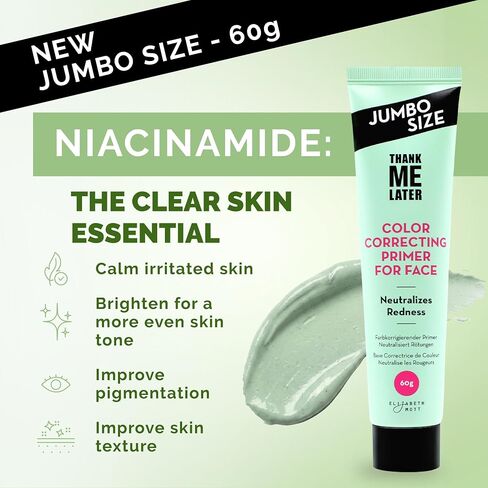 Elizabeth Mott Thank Me Later Face Primer - Illuminating Makeup Base Primer for Glowing Skin - Pore Minimizer, Shine Control Makeup Primer to Hide Wrinkles and Fine Lines, 30g in Kuwait