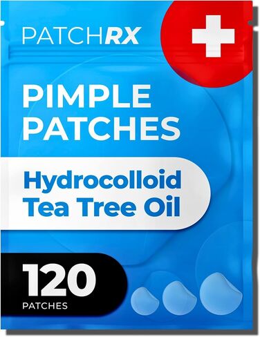 Acne Patches (120 Pack), Hydrocolloid Acne Patch with Tea Tree Oil - Pimple Patches for Face - Zit Patch and Pimple Stickers - Hydrocolloid Acne Dots for Healing Acne with Zit Patches - Acne Treatment in Saudi Arabia