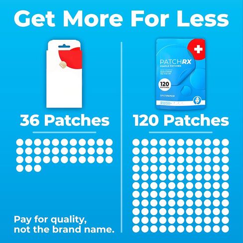 Acne Patches (120 Pack), Hydrocolloid Acne Patch with Tea Tree Oil - Pimple Patches for Face - Zit Patch and Pimple Stickers - Hydrocolloid Acne Dots for Healing Acne with Zit Patches - Acne Treatment in Saudi Arabia