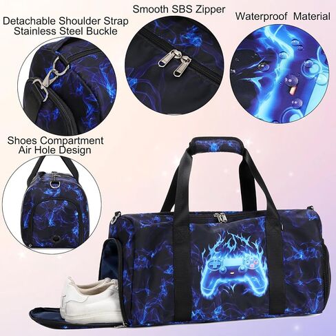 Dance Bag for Girls Sports Gym Bag for Girls Kids Travel Duffel Bags Waterproof Tie-dye Purple Overnight Duffel Bag with Shoe Compartment Ballet Gym Bag in Kuwait