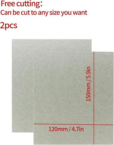2 PCS Waveguide Cover, Universal Mica Sheet for Microwave Oven, Free Cutting According to The Required Size, 150X120mm in Saudi Arabia