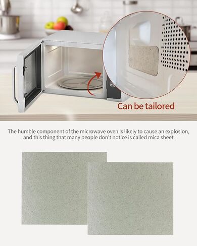 2 PCS Waveguide Cover, Universal Mica Sheet for Microwave Oven, Free Cutting According to The Required Size, 150X120mm in Saudi Arabia