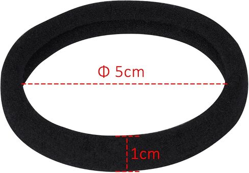 20 Pieces Large Stretch Hair Ties Hair Bands Ponytail Holders Headband for Thick Heavy and Curly Hair (Black, 5 cm in Diameter, 1 cm in Width) in Kuwait