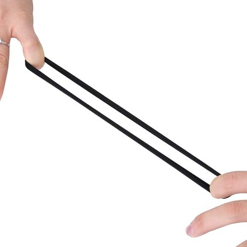 20 Pieces Large Stretch Hair Ties Hair Bands Ponytail Holders Headband for Thick Heavy and Curly Hair (Black, 5 cm in Diameter, 1 cm in Width) in Kuwait