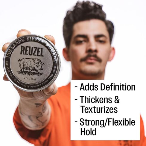 Reuzel Extreme Hold Matte Pomade - Men's Concentrated Wax Formula With Natural And Organic Hold - A Vegan Defining And Thickening Product That's Easy To Apply And Remove - Original Fragrance in Saudi Arabia