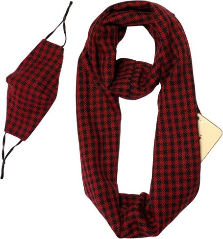 VITAMIN SEA Infinity Scarves with Hidden Zipper Pocket - Stylish and Lightweight Travel Scarf for Women in Saudi Arabia