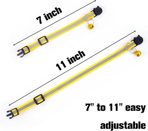10 Pack Reflective Cat Collars with Bells, Cat Collar, Safety Buckle Cat Collar, Pet Supplies, Stuff, Accessories in Saudi Arabia
