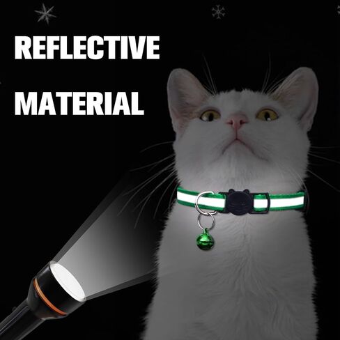 10 Pack Reflective Cat Collars with Bells, Cat Collar, Safety Buckle Cat Collar, Pet Supplies, Stuff, Accessories in Saudi Arabia