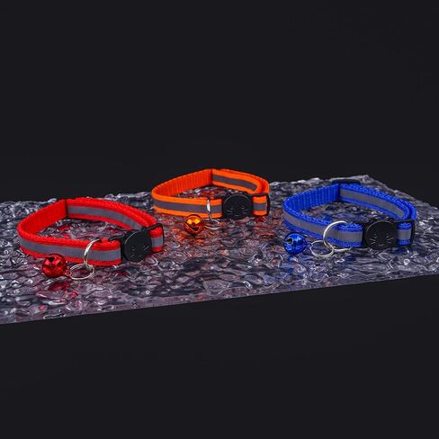 10 Pack Reflective Cat Collars with Bells, Cat Collar, Safety Buckle Cat Collar, Pet Supplies, Stuff, Accessories in Saudi Arabia