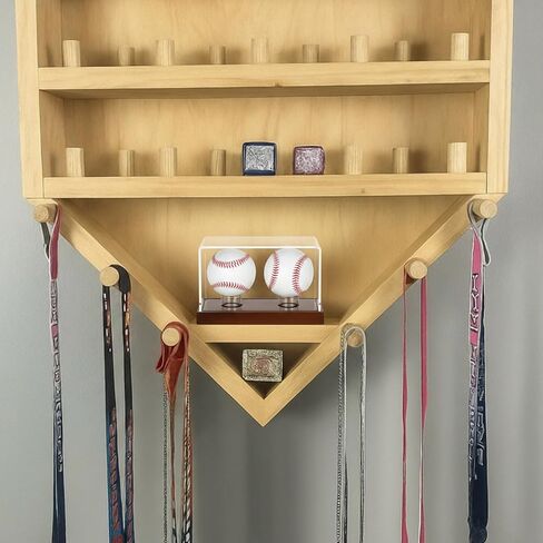 Weysat Championship Ring Case ، 2 في 1 حامل حلقات مع بطولة خشبية قاعدة CLASE CLEAR Acrylic Display Case For Sports Basketball Baseball Forball Fan Military ، Protection UV in Saudi Arabia