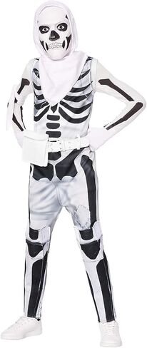 Spirit Halloween Fortnite Skull Trooper (Inverted) Costume | Officially Licensed | Video Game Costume | Fortnite Cosplay in Saudi Arabia
