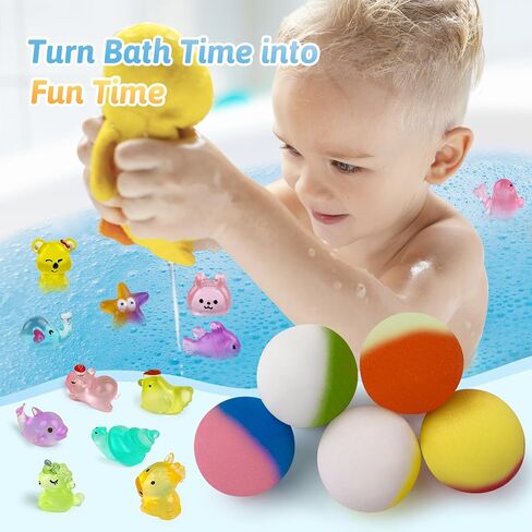 Yekery Bath Bomb Gift Set with Toys Inside, 20 Pack Organic Bath Bombs for Kids, Kids Safe Handmade Fizzy Balls for Kid, Ideal Birthday Gift for Boys & Girls) in Saudi Arabia