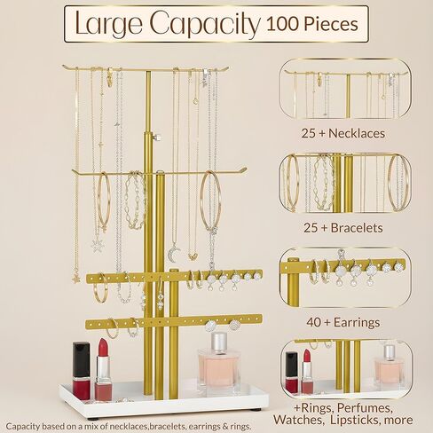 Tree Jewelry Organizer by SoCal - Jewelry Tree Earring Organizer and Necklace Holder - Jewelry Stand, Earring Holder Organizer, Necklace Organizer Bracelet Holder - Jewelry Holder and Jewelry Display in Saudi Arabia