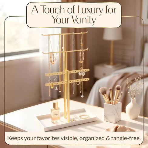 Tree Jewelry Organizer by SoCal - Jewelry Tree Earring Organizer and Necklace Holder - Jewelry Stand, Earring Holder Organizer, Necklace Organizer Bracelet Holder - Jewelry Holder and Jewelry Display in Saudi Arabia
