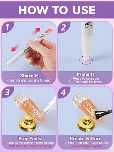 10 Color Metal Giltter 3D Nail Art Pens Set, Kalolary Double-ended Nail Point Graffiti Dotting Pen Drawing Painting Liner Brush for DIY Nail Art Beauty Adorn Manicure Tools(G) in Saudi Arabia