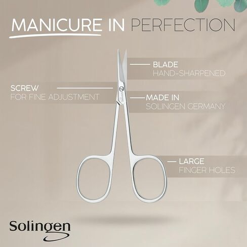 marQus - Straight nail scissors made in Germany Solingen incl. case for precise cutting of nails suitable as fingernail scissors and toenail scissors in Kuwait