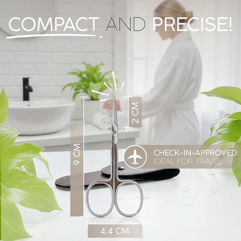 marQus - Straight nail scissors made in Germany Solingen incl. case for precise cutting of nails suitable as fingernail scissors and toenail scissors in Kuwait