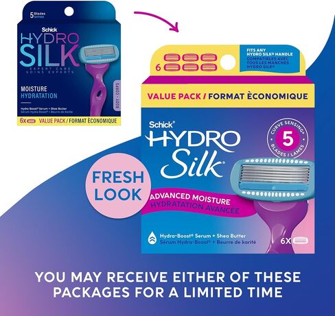 Schick Hydro Silk Moisturizing Razor Blade Refills for Women with Shower Hanger, 4 Count in Saudi Arabia