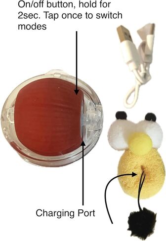 لعبة Cat Ball Critter مشحونة بمنفذ USB تتميز بثلاثة أوضاع حركة سريعة غير متوقعة، تقلب بأضواء LED ومن المؤكد أنها ستبقي حيوانك الأليف مستمتعًا. in Saudi Arabia