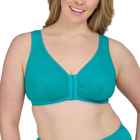 Women's Plus Size Meryl Cotton Front-Close Wireless Bra - 38 F-H, Wistful Mauve Purple in Kuwait