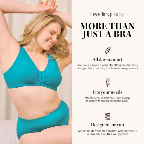 Women's Plus Size Meryl Cotton Front-Close Wireless Bra - 38 F-H, Wistful Mauve Purple in Kuwait