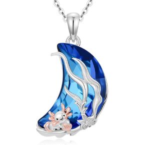 Mushroom Necklace,Frog Necklace 925 Sterling Silver Frog Mushroom Pendant Mushroom Frog Necklace with Crystal Mushroom Amphibians Reptiles Frog Necklaces Jewelry Gift for Women Girls Graduation in Kuwait