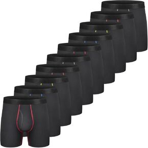 CONKEND Mens Underwear Cotton Boxer Briefs Comfy Breathable 6" Underwear Tagless Wide Waistband Boxer Briefs Multipack in Kuwait