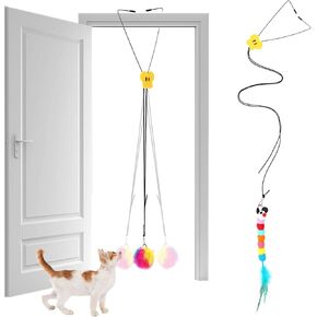 قطعتان من ألعاب القطط التفاعلية للقطط الداخلية، لعب مستقل للتعليق على باب القطط، لعبة كاتربيلر والطيور الطائرة لإطار الباب، لعبة تعليق تلقائية للحيوانات الأليفة من أجل مطاردة الحيوانات الأليفة ذاتية اللعب للبالغين الذين يشعرون بالملل في الأماكن المغلقة in Kuwait
