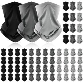 Jecery 60 قطعة من أغطية الرأس للرجال والنساء للحماية من أشعة الشمس فوق البنفسجية ووشاح الوجه متعدد الاستخدام وقناع أسود قابل لإعادة الاستخدام للرياضة والمشي لمسافات طويلة وركوب الدراجات in Kuwait