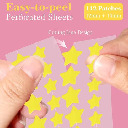 Mandabloom Acne Patches Rainbow Stars, Hydrocolloid Pimple Patches, Absorb Fluid and Reduce Inflammation, Cute Star Shape, Vegan and Cruelty-Free Skincare (108 Count) in Saudi Arabia
