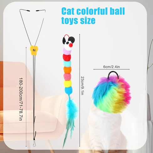 قطعتان من ألعاب القطط التفاعلية للقطط الداخلية، لعب مستقل للتعليق على باب القطط، لعبة كاتربيلر والطيور الطائرة لإطار الباب، لعبة تعليق تلقائية للحيوانات الأليفة من أجل مطاردة الحيوانات الأليفة ذاتية اللعب للبالغين الذين يشعرون بالملل في الأماكن المغلقة in Kuwait