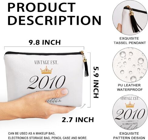 50th Birthday Gifts for Women Friendship Best Friend Gift Ideas for Grandma Mom Sister Aunt Funny Makeup Bag Travel Toiletries Bags Making the World A Better Place Since 1973 Bday Gift from Women in Kuwait