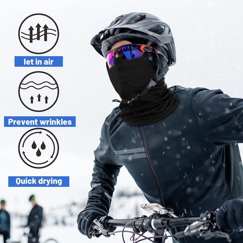 Jecery 60 قطعة من أغطية الرأس للرجال والنساء للحماية من أشعة الشمس فوق البنفسجية ووشاح الوجه متعدد الاستخدام وقناع أسود قابل لإعادة الاستخدام للرياضة والمشي لمسافات طويلة وركوب الدراجات in Kuwait