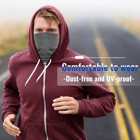 Jecery 60 قطعة من أغطية الرأس للرجال والنساء للحماية من أشعة الشمس فوق البنفسجية ووشاح الوجه متعدد الاستخدام وقناع أسود قابل لإعادة الاستخدام للرياضة والمشي لمسافات طويلة وركوب الدراجات in Kuwait