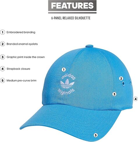 قبعة حريمي من Adidas Originals بتصميم Union مريحة قابلة للتعديل بحزام خلفي قابل للتعديل بمقاس مريح وقابل للتعديل من الخلف (مجموعة من 1) in Saudi Arabia