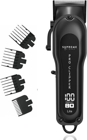 Supreme Trimmer Pro Clipper All Metal w/Taper Blade | 300 Min Run Time Professional Hair Clipper Set, Cordless Beard Trimmer | STC5030 Black in Saudi Arabia