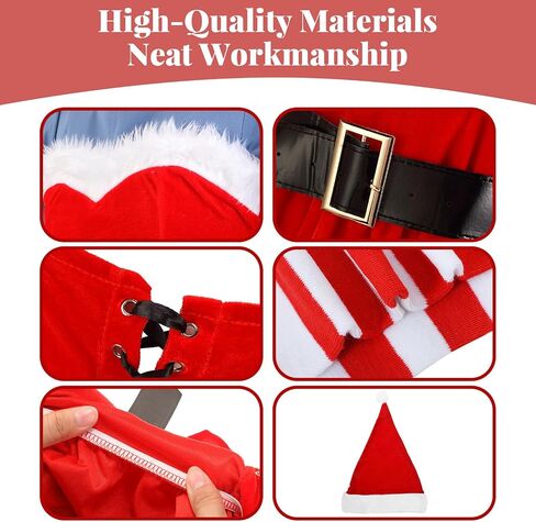 Christmas Women Costume Sweetie Costume Outfits Velvet Dress with Belt Hat for Girl Xmas Santa Cosplay in Saudi Arabia