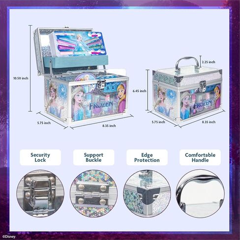 Barbie - Townley Girl Train Case Cosmetic Makeup Set Includes Lip Gloss, Eye Shimmer, Brushes, Nail Polish, Nail Accessories & more! for Kids Girls, Ages 3+ perfect for Parties, Sleepovers & Makeovers in Kuwait