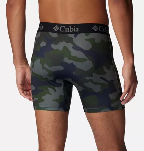 Columbia Men's Printed Polyester Stretch Solid Boxer Brief 3 Pair in Saudi Arabia