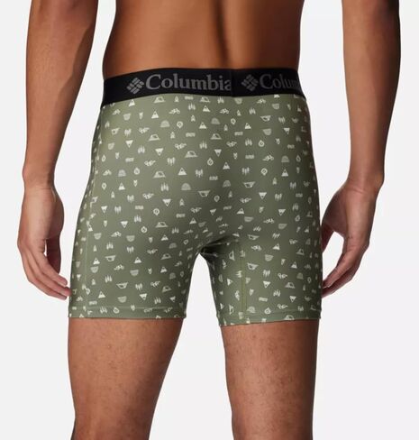 Columbia Men's Printed Polyester Stretch Solid Boxer Brief 3 Pair in Saudi Arabia
