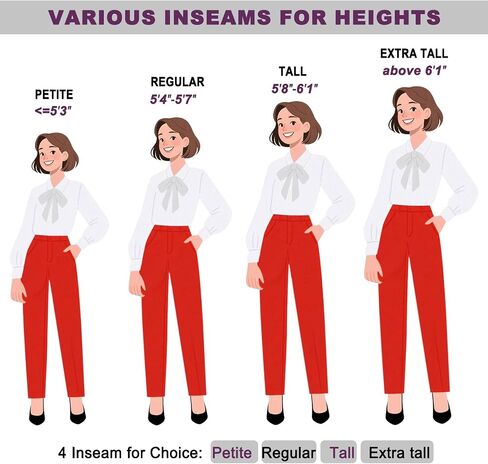 iChosy Women's Stretchy Straight Leg Dress Work Pants Business Office Casual Slacks with Pockets in Saudi Arabia