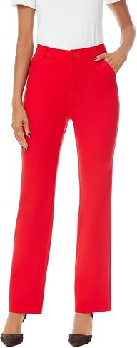 iChosy Women's Stretchy Straight Leg Dress Work Pants Business Office Casual Slacks with Pockets in Saudi Arabia