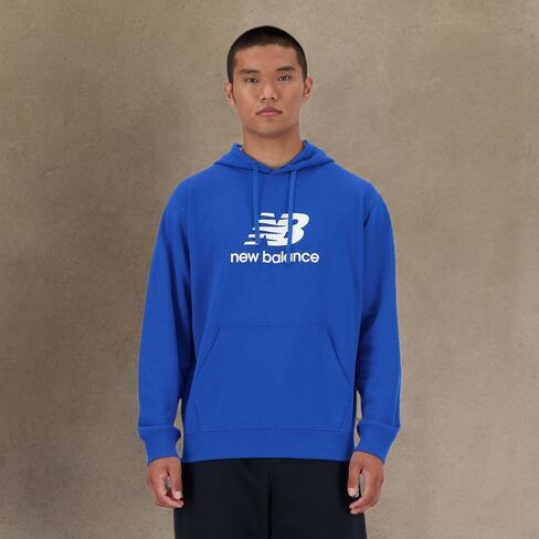 New Balance Men's Nb Essentials Stacked Logo Pullover Hoodie in Saudi Arabia