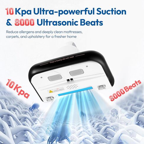 Mattress Vacuum Cleaner, 16Kpa Bed Vacuum Cleaner with UV-C Light, 72000 RPM/Min, 140°F Heat, Versatile Handheld Vacuums for Bed, Sofa, Couch, Crib(Corded) in Saudi Arabia