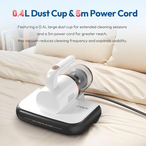 Mattress Vacuum Cleaner, 16Kpa Bed Vacuum Cleaner with UV-C Light, 72000 RPM/Min, 140°F Heat, Versatile Handheld Vacuums for Bed, Sofa, Couch, Crib(Corded) in Saudi Arabia
