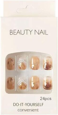 Magrace Extra Long Press on Nails Coffin Fake Nails French Tips False Nails with Designs 24 pcs Stick on Nails for Women in Saudi Arabia