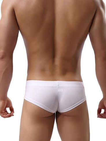 Hanhepee Men's Seamless Front Briefs Sexy Cheeky Underwear Low Rise Men modal Under Panties in Kuwait