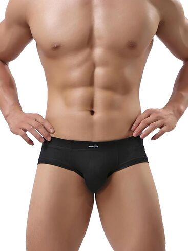 Hanhepee Men's Seamless Front Briefs Sexy Cheeky Underwear Low Rise Men modal Under Panties in Kuwait
